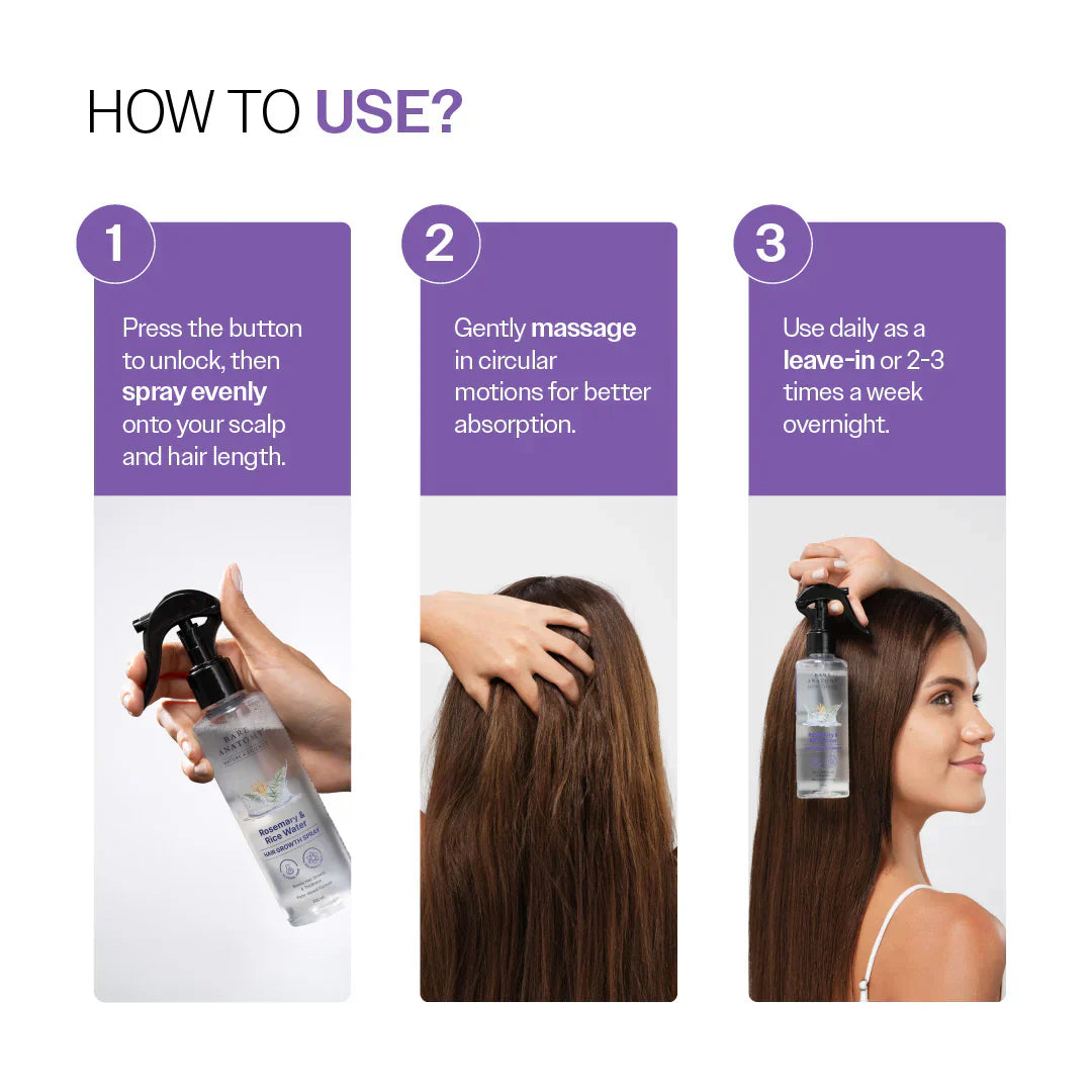 Rosemary & Rice Water Hair Growth Spray