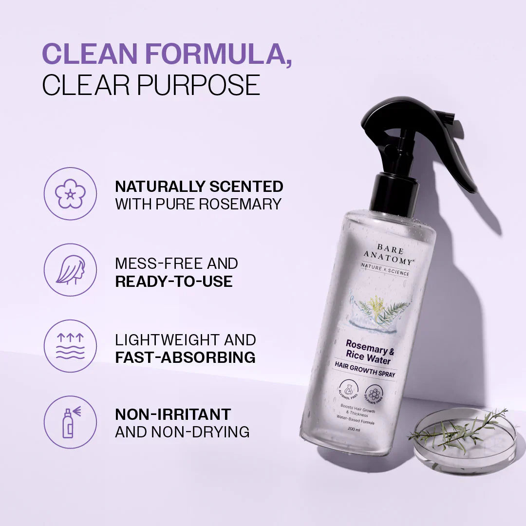 Rosemary & Rice Water Hair Growth Spray