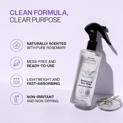 Rosemary & Rice Water Hair Growth Spray